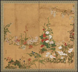 Fleurs, période Edo, début-milieu du 18e siècle