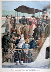 Parisiens revenant de la campagne en bateau, 1894