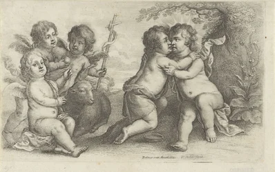 Christ, Jean et trois chérubins