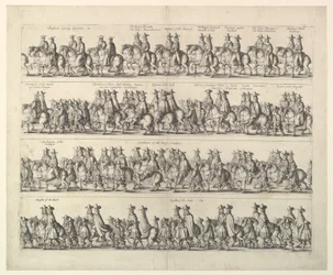 Procession du couronnement de Charles II à travers Londres, 1662.