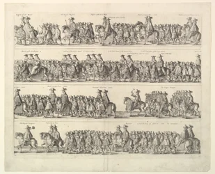 Procession du couronnement de Charles II à travers Londres, 1662.