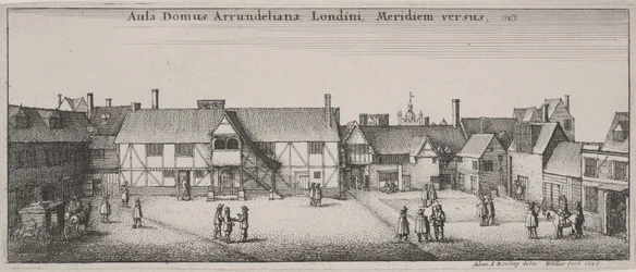Cour de la maison Arundel, vue du sud