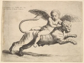 Cupidon sur un tigre
