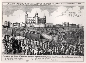 Exécution de Strafford, 12 mai 1641 (gravure) (photo n/b)