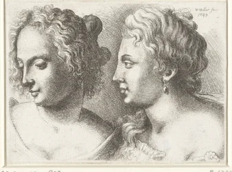 Têtes de deux jeunes femmes