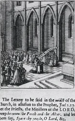 Litanie dans une église, c.1655 (eau-forte)
