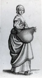 Servante revenant du marché, 1640