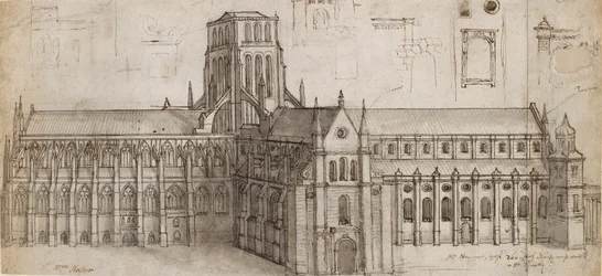 Ancienne cathédrale Saint-Paul vue du nord-est, milieu du 17ème siècle