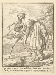 Vieil homme, de la Danse macabre, 1651