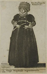 Femme de Strasbourg en robe de mariée