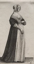 Les divers habits des femmes anglaises, de la noblesse aux paysannes, 1640