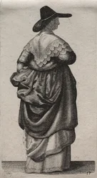 Les divers habits des femmes anglaises, de la noblesse aux paysannes..., 1640