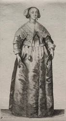 Les Diverses Habitudes des Femmes Anglaises, de la Noblesse aux Femmes de la Campagne : La Femme avec une Sphère de Marbre