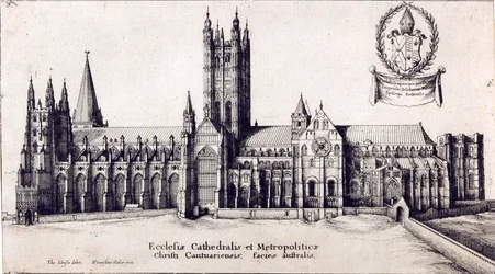 Vue de la cathédrale de Canterbury depuis le sud, vers 1638-66