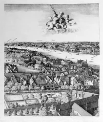Vue de Londres, publié en 1647 (fac-similé) (détail)