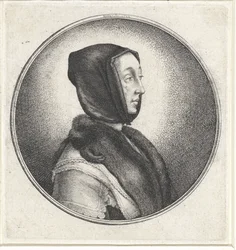 Femme au foulard noir et à l