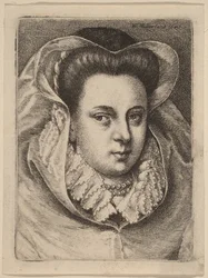 Femme au voile blanc et au chapeau noir (Marie Stuart ?)