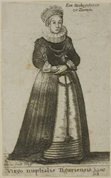 Femme de Zurich en robe de mariée
