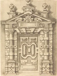 Porte à fronton