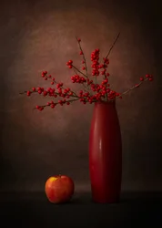 Nature morte aux baies rouges