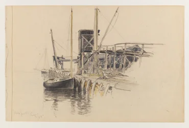 Voilier amarré, Newport