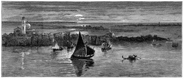 Vue sur la mer depuis Venise, 19ème siècle