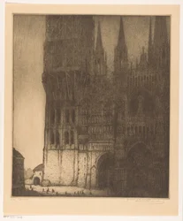 Façade de la cathédrale Notre-Dame à Rouen
