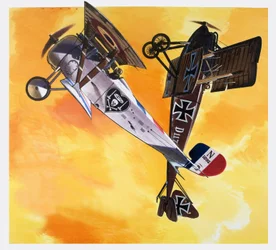Français combattant, tiré de "Into the Blue" (gouache sur papier)
