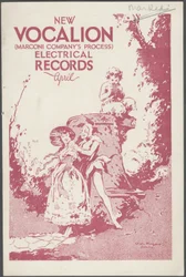 Bulletin des disques Vocalion, années 1920