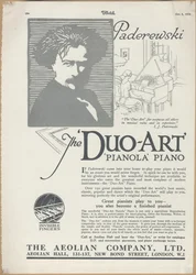 Pianolas de la société Aeolian, 1924