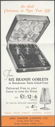 Verres en cristal de John Gardner, années 1920