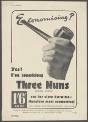 Tabac à pipe Three Nuns, années 1930