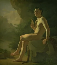 Jeune Pan dans une grotte. Figure modèle