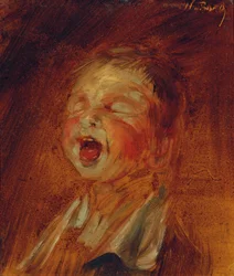 Garçon hurlant, vers 1873 (huile sur carton)