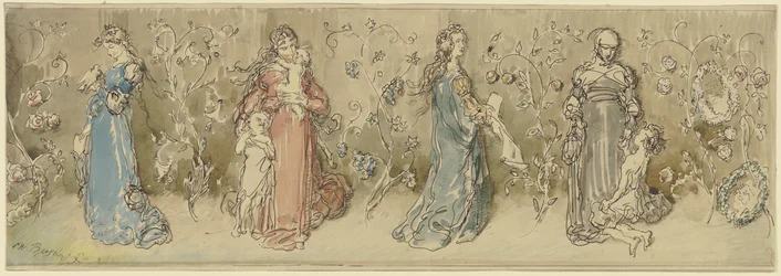 Quatre représentations allégoriques de femmes