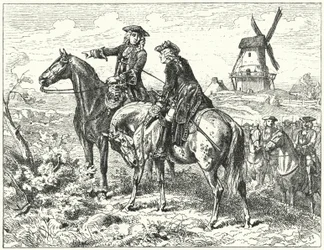 Le duc de Marlborough et le prince Eugène de Savoie à la bataille de Malplaquet