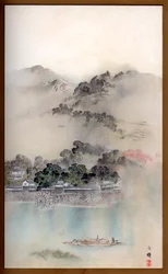 Un matin de printemps sur la rivière Yodo, vers 1870-1886