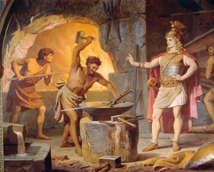 Sigurd va chez le nain Mime, de la Saga de Sigurd, Salle Inférieure, vers 1882-83
