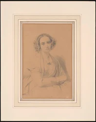 Portrait de la compositrice Fanny Hensel née Mendelssohn 1805-1847, 1847