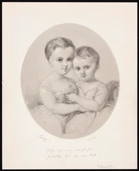 Les petites-filles Fanny et Cécile Hensel, vers 1860