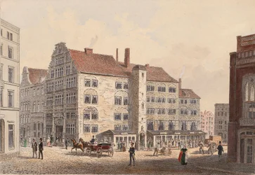 Hambourg 1845 kaiserhof hôtel vue de côté
