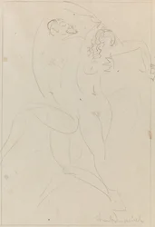 Nymphe et Satyre, vers 1915