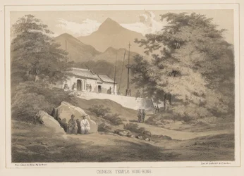 Temple chinois, Hong Kong, 1855