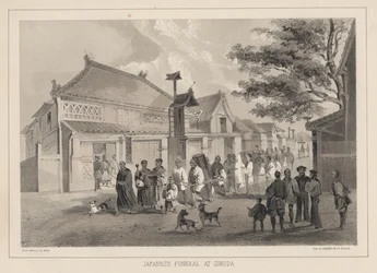 Funérailles japonaises à Simoda, 1855