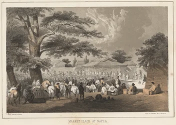 Place du marché à Napha, 1855