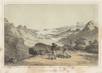 Maurice depuis le Pouce, 1855