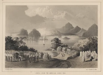 Simoda depuis le cimetière américain, 1885