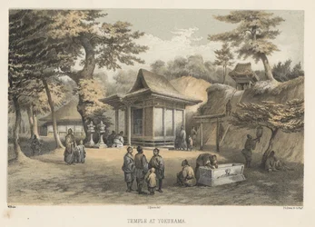 Temple à Yokohama, 1855