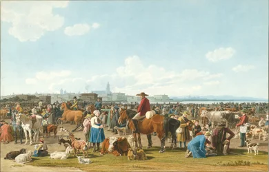 Marché aux bestiaux près de Gênes