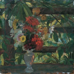 Tonnelle avec des fleurs